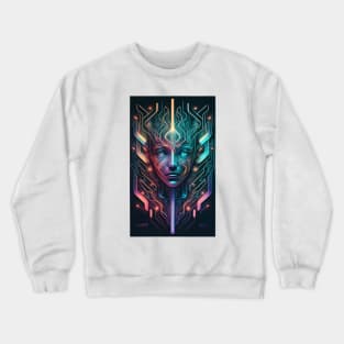 Abstract Cybernetic Fusion Crewneck Sweatshirt